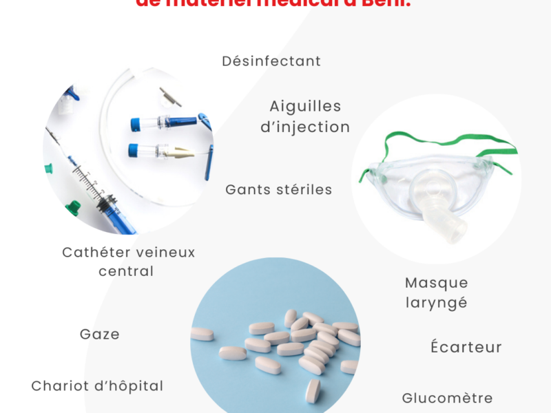 conteneur plein de matériel médical